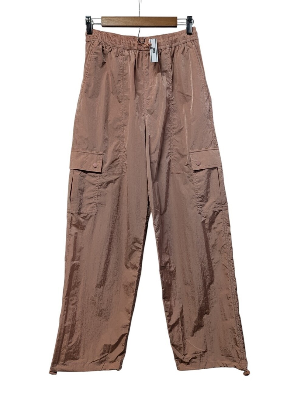 PINK Victoria's Secret Parachute Cargo Pants Size Small Dusty Rose Mauve NWT